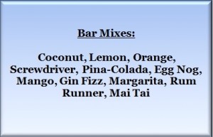 bar mixes for development