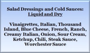 liquid and dry sauces